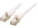 Coboc CY-CAT7-25- White 25ft. 26AWG Snagless Cat 7 White Color 600MHz SSTP(PIMF) Shielded Ethernet Stranded Copper Patch cord /Molded Network lan Cable