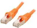 Coboc CY-CAT7-25-Orange 25ft. 26AWG Snagless Cat 7 Orange Color 600MHz SSTP(PIMF) Shielded Ethernet Stranded Copper Patch cord /Molded Network lan Cable