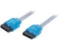 Coboc Model SC-SATA3-18-RC-BL 18" SATA III 6Gb/s Round Data Cable,UV Blue