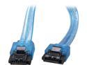 Coboc Model SC-SATA3-6-LL-BL 6" SATA III 6Gb/s Data Cable w/Latch,UV Blue