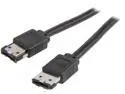 Coboc Model SC-SATA3-6FT-ERC-BK 6 ft. Shielded External SATA 6Gb/s eSATA to eSATA Data Cable for Hard Disk Drive/HDD/SSD Enclosure,Black