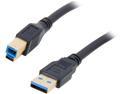 Coboc CY-U3-ABMM-6-BK 6ft SuperSpeed 5Gbps USB 3.0  A Male to B Male Cable,Gold Plated,Black,M-M