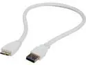 Coboc CY-U3-AMicBMM-1.5-WH 1.5ft SuperSpeed 5Gbps USB 3.0 A Male to Micro B Male Cable,Gold Plated,White,M-M