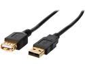 Coboc CL-U2-AAMF-10-BK 10ft High Speed USB 2.0 A Male to A Female Extension Cable,Gold Plated,Black