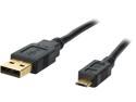 Coboc CL-U2-AMicBMM-10-BK 10ft High Speed USB 2.0 A Male to Micro B 5pin Male Cable w/ ferrite Core,Gold Plated,Black