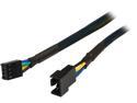 Coboc TX4EX-12 1 ft. Sleeved 12 inch 4-pin TX4  PWM Fan Power Extension Cable Female to Male