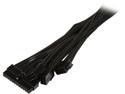 BitFenix Alchemy 2.0 Extension Cable KIT (High Current Alloy Terminals, Pure Copper Strand Cables) Black Sleeve/Black Connector, 2 x 6+2 pin video card extension 45cm , 1 x 4+4 pin motherboard extensi
