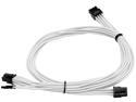 Individually Sleeved Cable Set for EVGA B2/G2/P2/T2/G3 Power Supply / PSU (White) - EVGA 100-CW-1300-B9