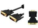 Insten 675416 Black Dvi-D Digital / Digital Dual Link Cable 9.9Gbps 24+1 Pin M/M + Dvi-F To Vga-M Adapter