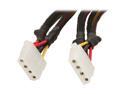 1ST PC CORP. CB-Y8-4 8 in. Quad 4pin molex splitters - 4pin male molex to 4x 4pin female molex - Sleeved