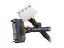 1ST PC CORP. CB-SATA-4P8 8 in. SATA 15-pin to Molex 4-pin Female Cable Adapter Male to Female