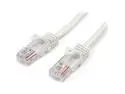 StarTech.com 15 ft White 15 ft White Snagless Cat5e UTP Patch Cable Patch Cable