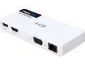 HIS Multi-View USB Portable Docking Station, Gigabit Ethernet for Mac & Windows (HDMI + VGA up to 2048 x 1152, USB 3.0 port)
