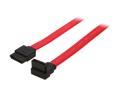Nippon Labs SATA-0.5MR 1.6 FT. Mini SATA II Male to Male Ultra Thin Cable with Locking Latch and with 1 Right Angle Connector, Red