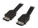 Nippon Labs Black 1M (3.28 ft.) eSATA Cable 3.0Gbps Male to Male I Shape Cable for SATA I and SATA II Hard Drive Model ESATA-1M-BK
