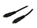 Nippon Labs PT-12 12 FT. Pro A/V Premium Toslink Digital Optical SPDIF Audio Cable Male to Male, Black