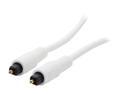 Nippon Labs White 12ft Pro A/V Premium Toslink Digital Optical SPDIF Audio Cable Male/ Male in White Color 12 ft Model PT-12W 12 feet
