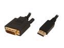 Nippon Labs DP-DVI-6 6 ft. DP DisplayPort Male to DVI-D Male Adapter Cable, Black