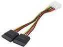 Nippon Labs POW-S6800-6IN 6" Molex 4 Pin Male to 2 x SATA Female Power Adaptor Y Cable Splitter
