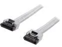 Nippon Labs SATA3L-1.5FT-SL 9.6" SATA III Male to Male Latching Cable, Silver