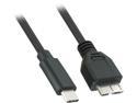 Nippon Labs 6 ft. USB 3.0 (USB 3.1 Gen 1) USB-C Male to Micro-USB B Male Cable, 50USB3-CM-MCB-6 - Black