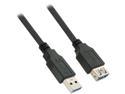 Nippon Labs 50USB3-AAF-6-BK Black USB 3.0 A Male to A Female Extension Cable