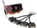 JATON Radeon HD 6570 1GB DDR3 PCI Express x16 Low Profile Ready Graphics Card Video-PX369-QUAD