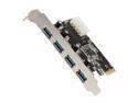 SYBA USB 3.0 4-port PCI-Express x1 Controller Card, VLI VL80x Chip Model SD-PEX20133