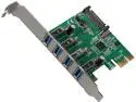 SYBA 4-Port USB 3.0 PCI-Express Card, x1, Revision 1.0; Renesas Chipset with Full & Low Profile Brackets Model SD-PEX20159