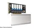 SYBA SI-PEX40142 5 Slot M.2 B-key SATA Base PCI-e 3.0 x2 Bandwidth Controller Card Require x16 Slot