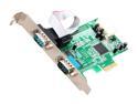 StarTech.com PEX2S553 2 Port Native PCI Express RS232 Serial Adapter Card with 16550 UART