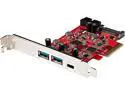 5-Port USB PCIe Card, 10Gbps USB 3.1 Gen 2 PCIe Card w/ 1x USB-C & 2x USB-A, 1x 2 Port IDC (Internal 5Gbps USB Header Expansion), USB C PCIe Card, PCI Express USB Controller - Windows/macOS/Linux (PEXUSB312A1C1H)