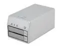SANS DIGITAL MobileRAID MR2UT+ 0/1/JBOD* and Spanning 2 x Hot-swappable 3.5" Drive Bays USB 3.0, eSATA 2-Bay SATA Compact Tower Enclosure (Silver)
