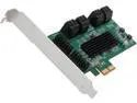 SYBA SI-PEX40071 8 Internal SATA III Ports PCI-Express Card, PCI-e x2 Slot, Specification V2.0 Plus Low Profile Bracket