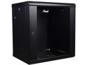 Rosewill RSWM-12U001 12U 450mm Deep Single Section Wall Cabinet, Toughened Front Glass Door and Solid Side Panels with Lock