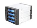 iStarUSA BPU-340SATA-BLUE 3x5.25" to 4x3.5" SAS/SATA 6.0 Gb/s Hot-Swap Cage