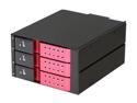 iStarUSA BPN-DE230SS-RED Trayless 2 x 5.25" to 3 x 3.5" SAS SATA 6 Gbps HDD Hot-swap Rack