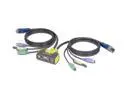 IOGEAR GCS612A MiniView Micro PS/2 Audio KVM Switch with Cables