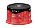 SONY 700MB 48X CD-R 50 Packs Spindle Disc Model 50CDQ80RS