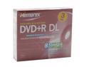 memorex 8.5GB 2.4X DVD+R DL 3 Packs Jewel Case Disc Model 32025648