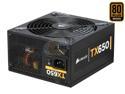 CORSAIR Enthusiast Series TX650 650W ATX12V/EPS12V 80 PLUS BRONZE Certified Active PFC High Performance Power Supply