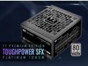 Thermaltake Toughpower SFX 1000W 80Plus Platinum ATX 3.1 600W 12V-2x6 Connector Included; Full Modular; 90mm Fan; PS-STP-1000FNFAPU-1; 7 Year Warranty