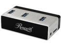 Rosewill RHB-410 - Aluminum Mini-USB 3.0 3-Port Hub Plus 2.5" SATA 6G Enclosure Adapter