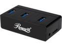 Rosewill RHB-420 Aluminum Mini USB 3.0 3-PORT Hub Plus 2.5" SATA I/II/III (6.0 Gb/s) SSD/HDD Adapter