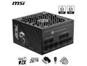 MSI - MPG A850GS PCIE5, 80+ Gold Full Modular Gaming PSU, 12V-2x6 Cable, 5080 5070 ATX 3.1 & PCIe 5.1 Ready. Embossed Jacket Cables. 850W Power Supply, 10 Year Warranty