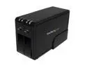 StarTech.com SAT3520U3R Aluminum / Plastic 3.5" Black SATA II USB 3.0 Dual Hot Swap Trayless SATA Hard Drive Enclosure w/ Fan