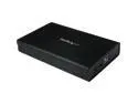 StarTech.com 3.5in Black USB 3.0 External SATA III Hard Drive Enclosure with UASP - Portable External HDD