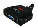 SYBA SY-KVM20050 2-port USB KVM switch w/ Audio and LED, Plug and Play
