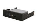 SYBA SY-HUB50044 USB 3.0 Multi-Function Hub and Card Reader for 3.5" or 5.25" Open Bay