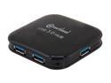 SYBA Connectland CL-HUB20126 USB 3.0 4-port Pocket Size Hub, 5Gbps Data Rate, Free AC Adapter and Cable - Black